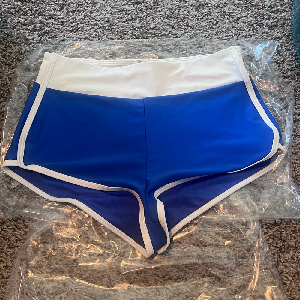 Old Navy Bikini Bottom Shorts in Blue and White